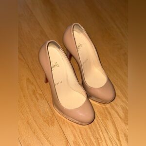 Christian Louboutin Bianca 140mm Patent Nude 35.5 US